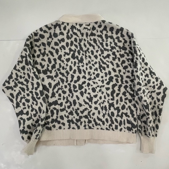 LOFT Black and Cream Leopard Print Sweater - Picture 9 of 10